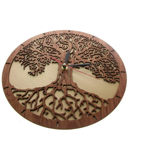 Round Wooden Wall Clock, picture 2 of 4