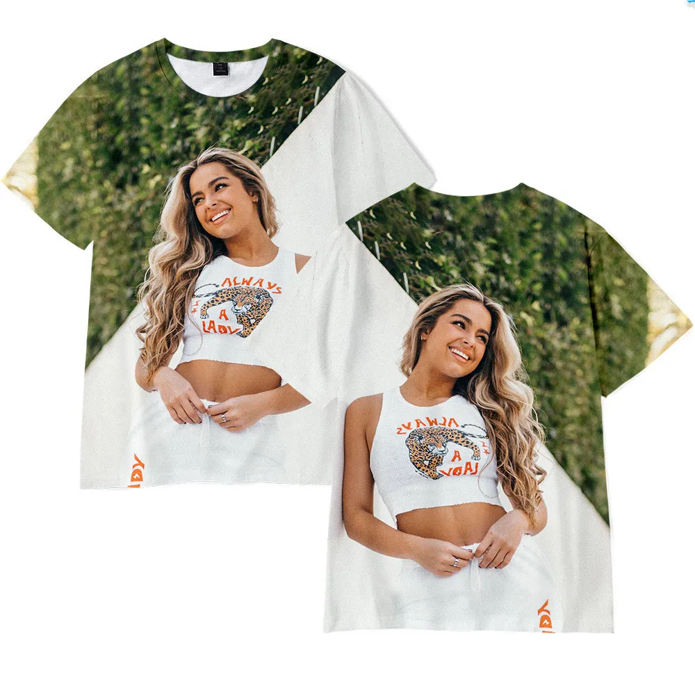 Trend Addison-Rae Peripheral 3D Digital Color Printing Short-sleeved T-shirt - A-Xl