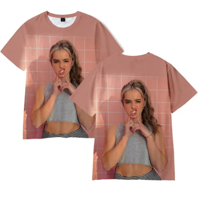 Trend Addison Rae Peripheral 3D Digital Color Printing Short sleeved T shirt B L - Shop at LoveMi