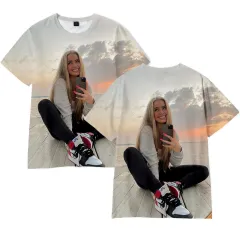 Trend Addison-Rae Peripheral 3D Digital Colour Printing Short-sleeved T-shirt - View 1
