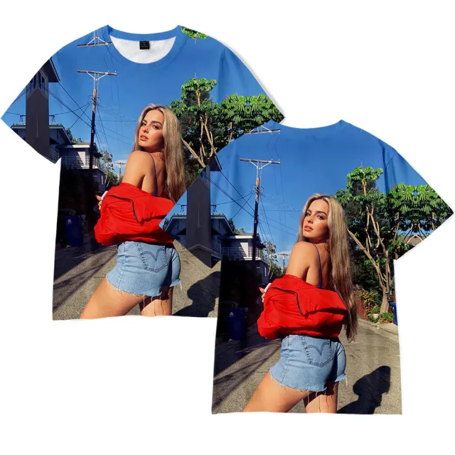 Trend Addison Rae Peripheral 3D Digital Color Printing Short sleeved T shirt - Shop at LoveMi