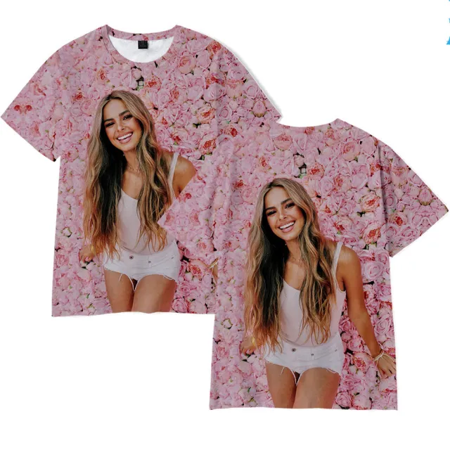 Trend Addison Rae Peripheral 3D Digital Color Printing Short sleeved T shirt I S - Shop at LoveMi