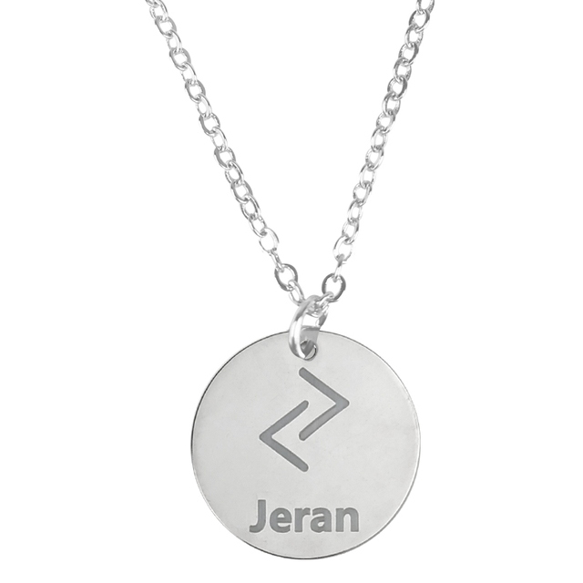 Viking Rune Pendant Stainless Steel Letter Pendant