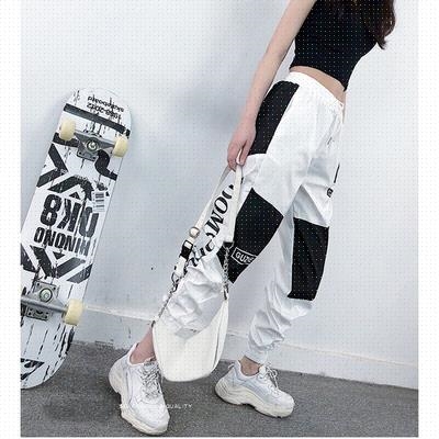 Title 2, High Waist Letter Spliced Cargo Pants Women Loo...