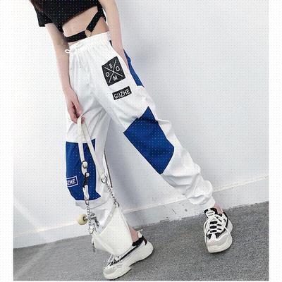 Title 6, High Waist Letter Spliced Cargo Pants Women Loo...