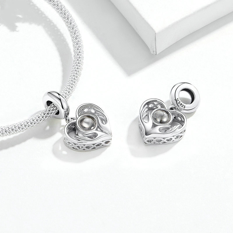 Sterling Silver Pendant Fashion Platinum Plated Bracelet Silver Accessories