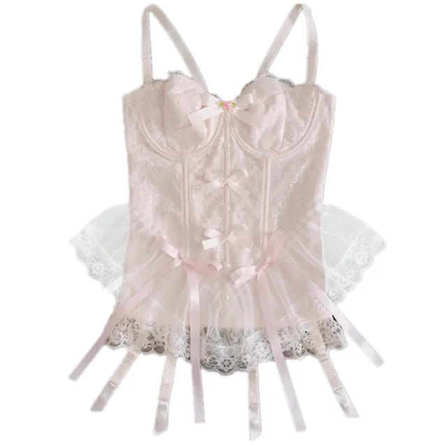 Lace Camisole Top Women'S Slim Slimming Sleeveless Corset Summer And Autumn Pink - Shop at LoveMi