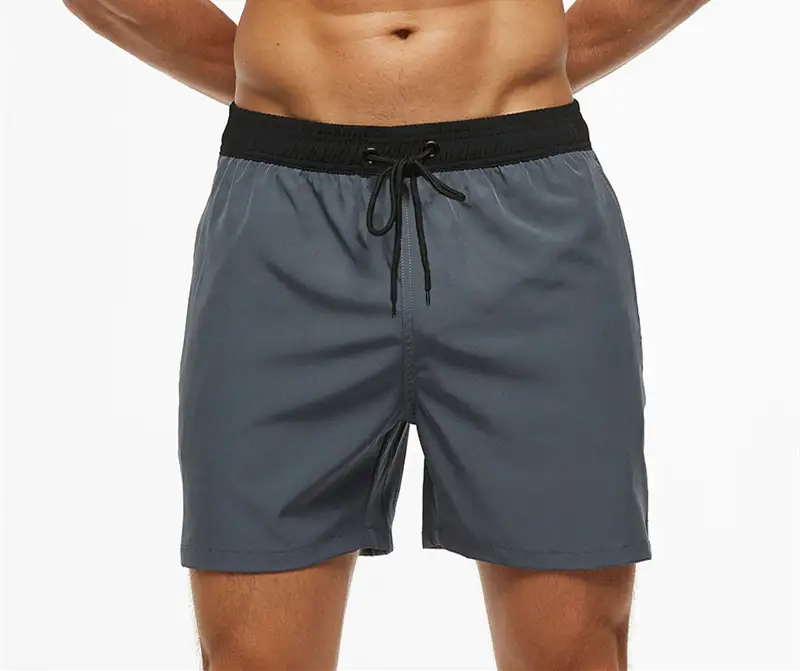 Beach Pants Solid Color Quartered Men's Casual Shorts