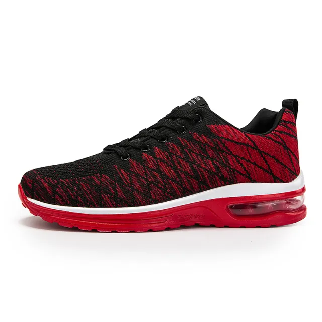 Summer Men's Shoes Breathable Sports Shoes Mesh Running Sports Casual Shoes Red - Shop at LoveMi