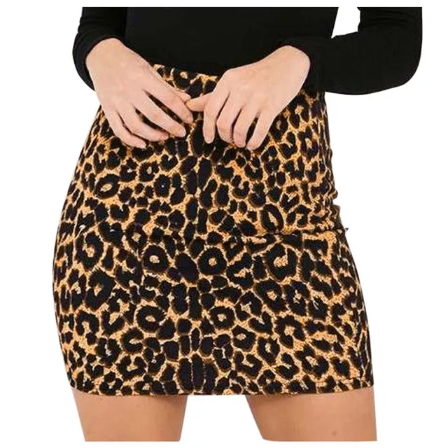 Women's Leopard Printed Skirt High Waist Pencil J - Shop at LoveMi