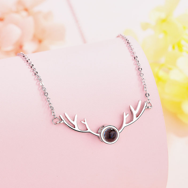 Pendant Female Love Memory Projection 100 Languages I Love You Custom Lettering Clavicle Chain