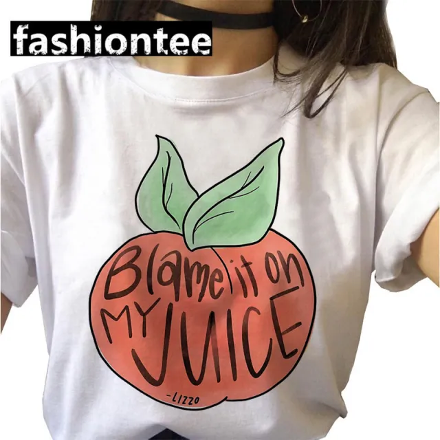 Fart Peach Letter Printed Short sleeved T shirt Top 10Colour - Shop at LoveMi