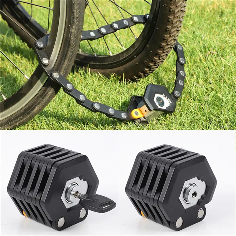 Foldable Bike Lock with 3 Keys Hamburg-Lock Alloy Anti-Theft