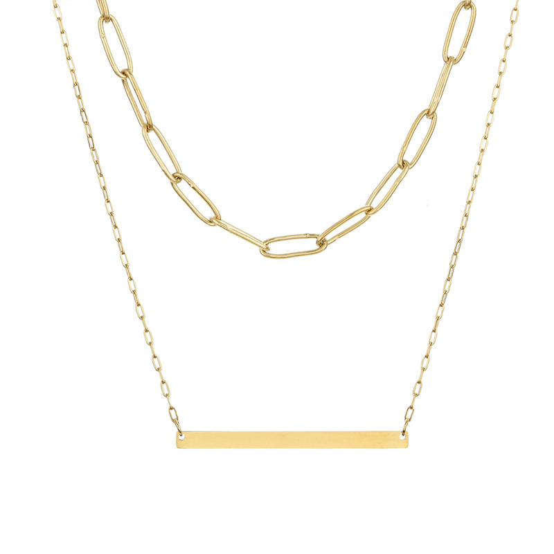 Fashion Ladies Double Paper Clip Chain