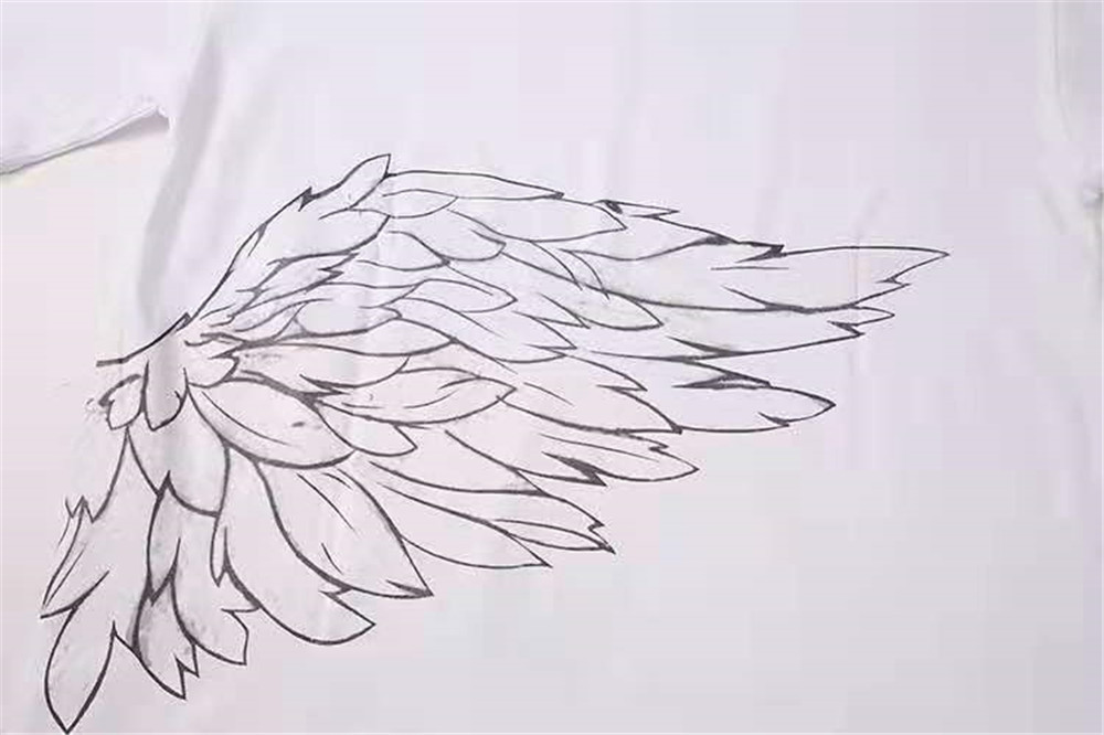 Devil Angel Wings Print Short-sleeved T-shirt