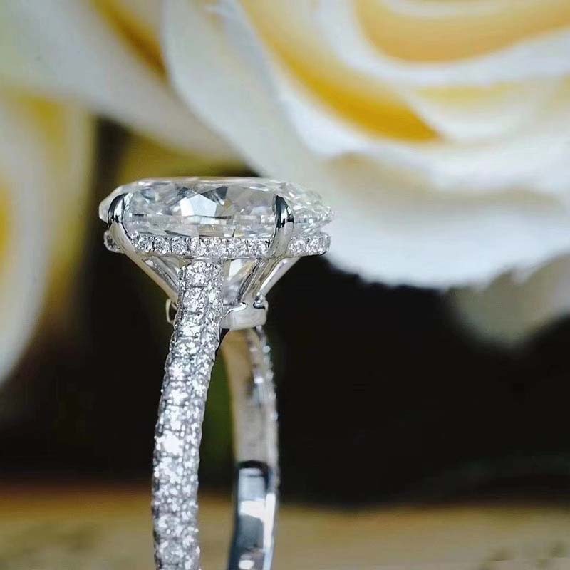 Simulation Exaggerated Big Dove Egg Simulation Diamond Ring