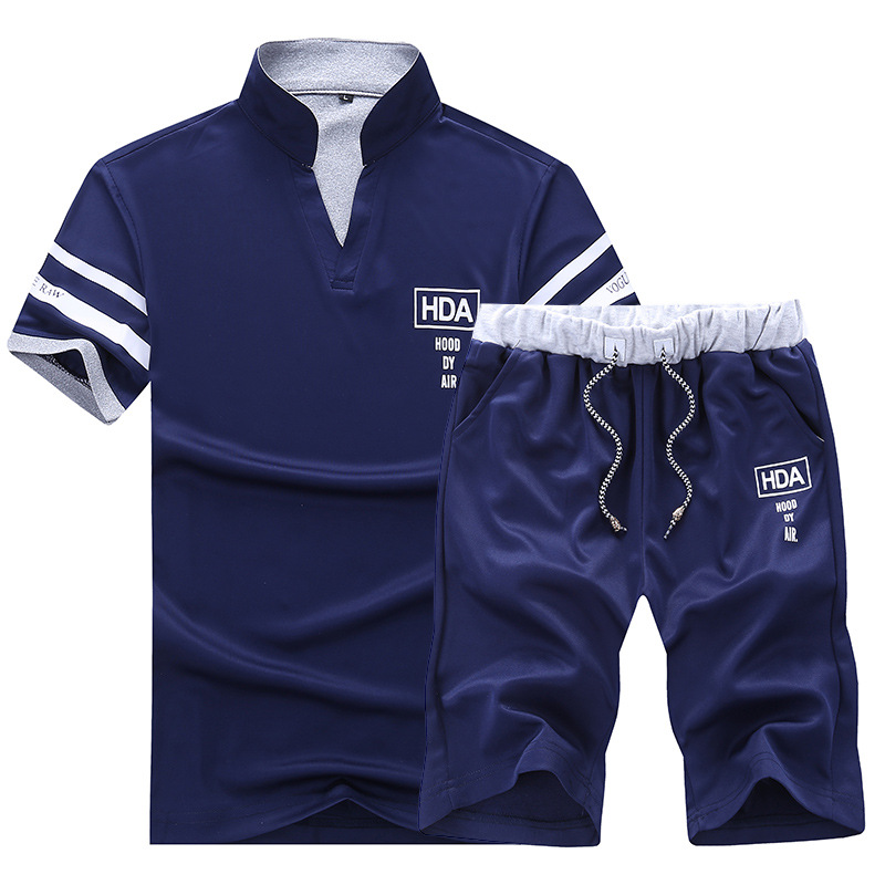 Men's Youth Fashion Casual Sports Short Sleeve Suit