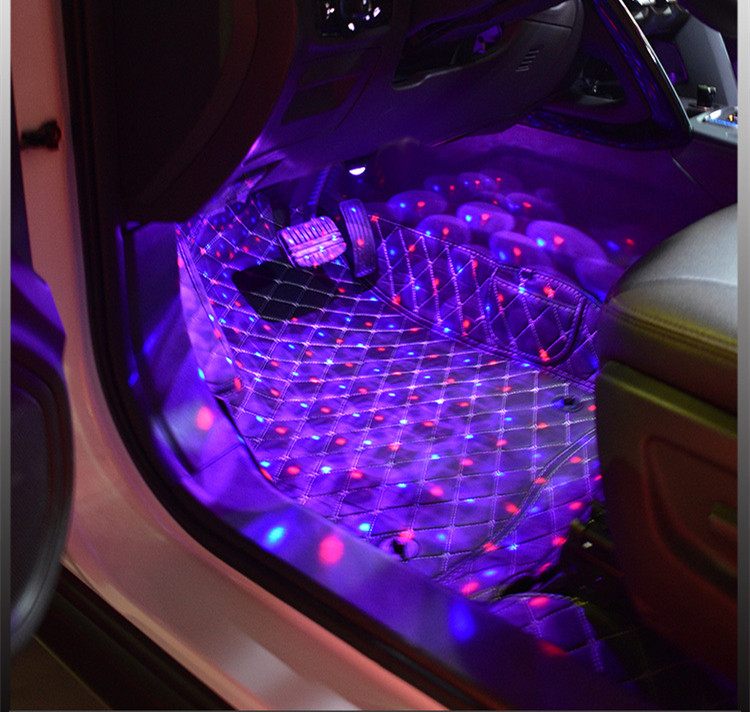 New Car Interior Led Refit Free Underfoot Star Lighting Explosion Dj Seven Color Atmosphere Lighting — foto 4