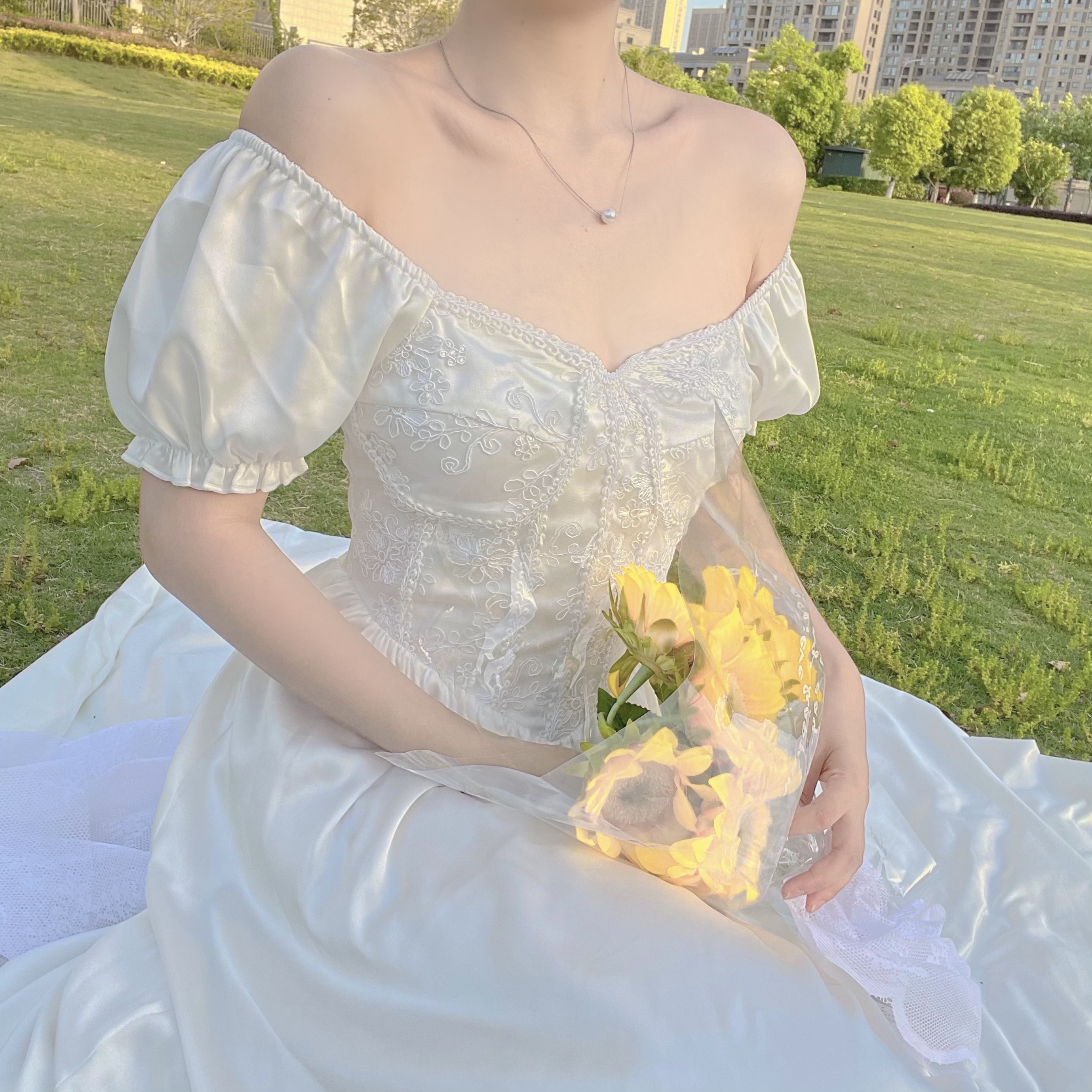 Quality Fairy Dress French White First Love Dress