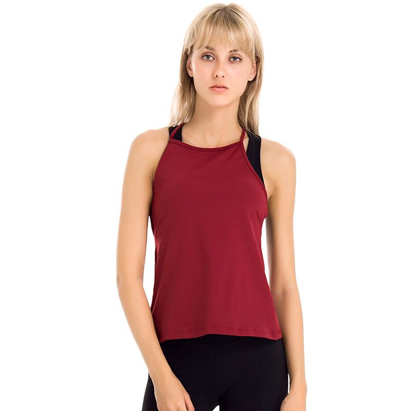 Yoga Vest Women's Running Fitness Blouse High Speed