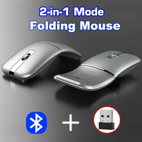 Dual-mode Bluetooth Wireless Mouse Rechargeable Ultra-thin Mute Desktop Laptop