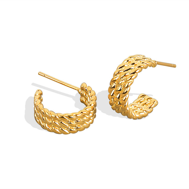 New Jewelry Simple Temperament Twist Earrings
