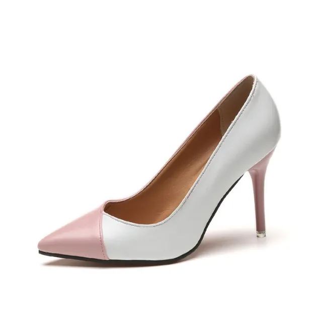Shallow Mouth Pointed High Heels Sexy Temperament Stiletto Single Shoes Pink - Shop at LoveMi