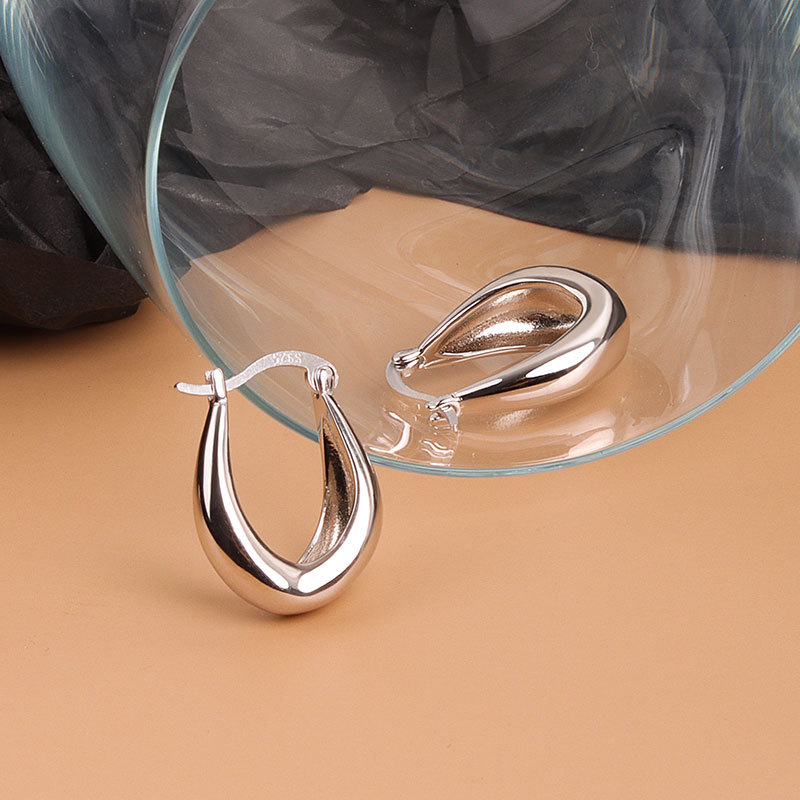 Geometric Ear Buckle Temperament Net Red Cold Wind Earrings