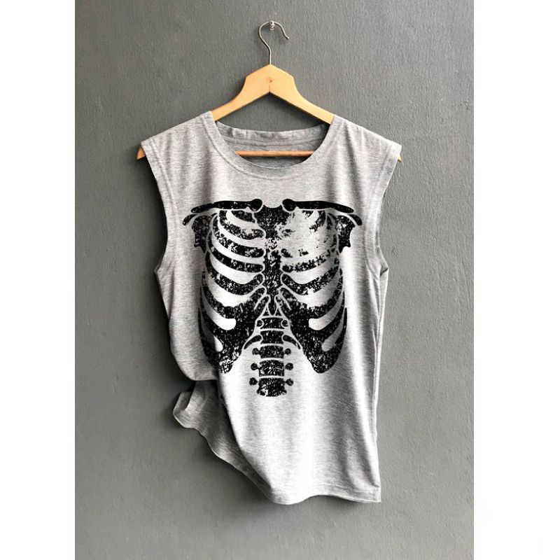 Title 5, Sleeveless Skull Print Women