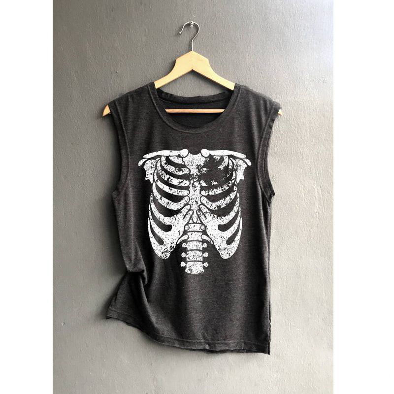 Title 2, Sleeveless Skull Print Women