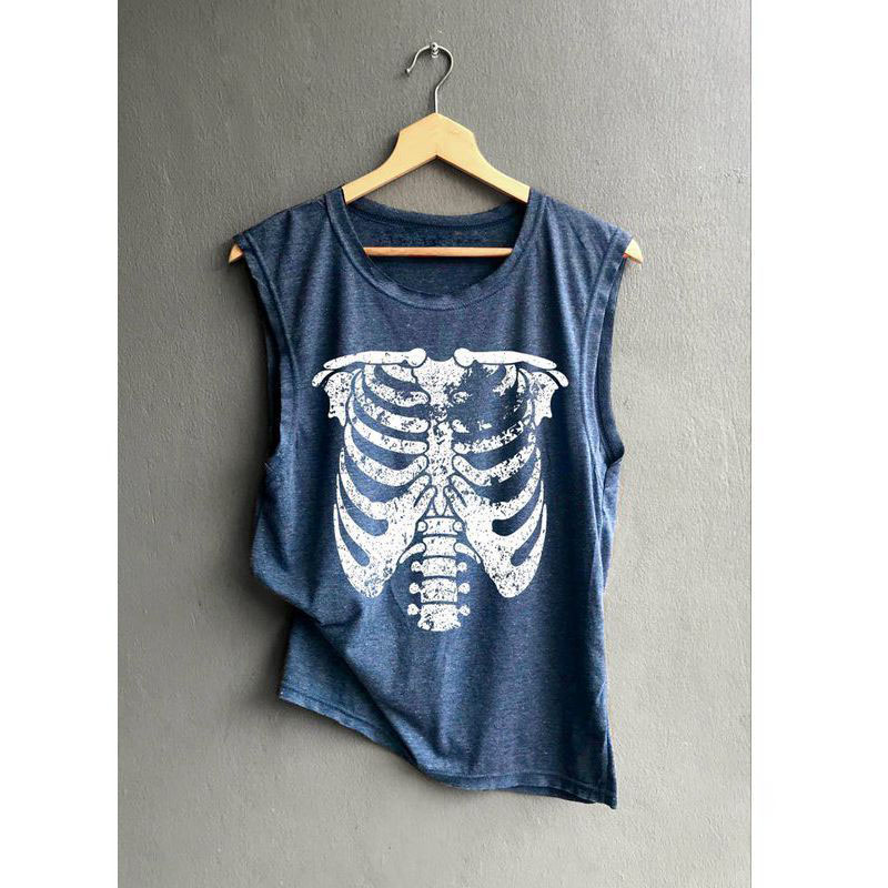 Title 4, Sleeveless Skull Print Women