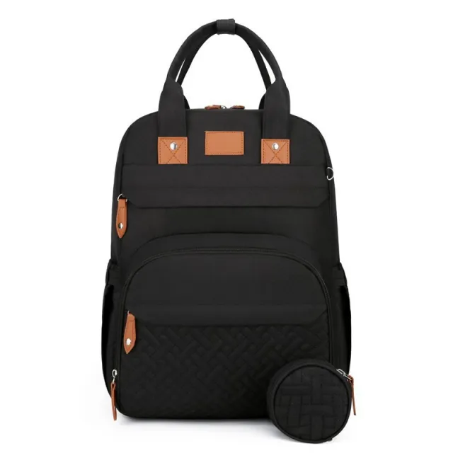 Foldable Sleeping Mommy Shoulder Diaper Bag Black - Shop at LoveMi