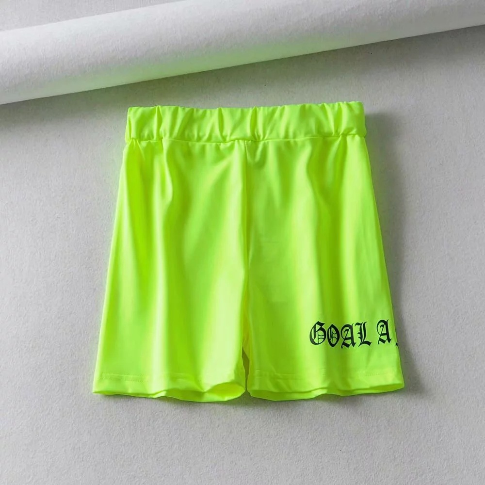 Sports Shorts Emptied Skinny Casual Lady Elastic High Waist Fitness