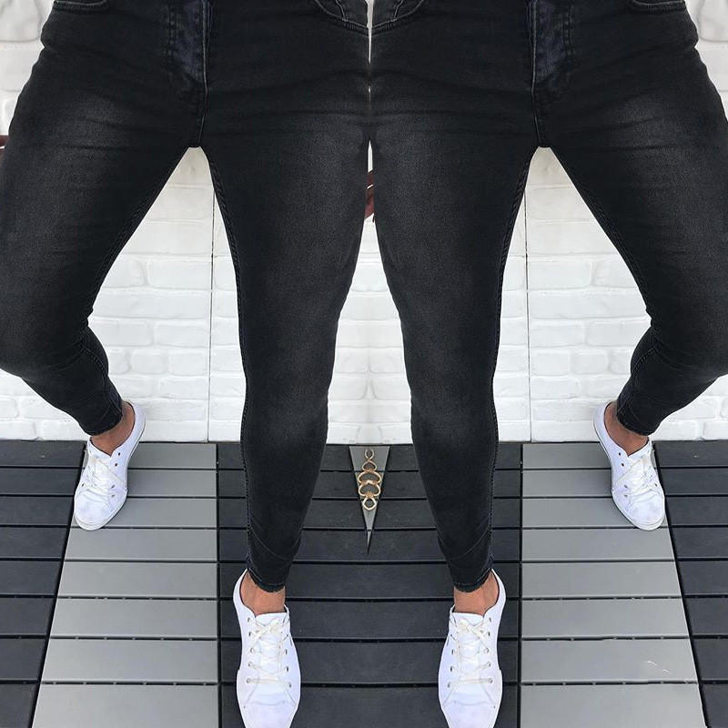 Pure Color Casual Slim Slim Jeans
