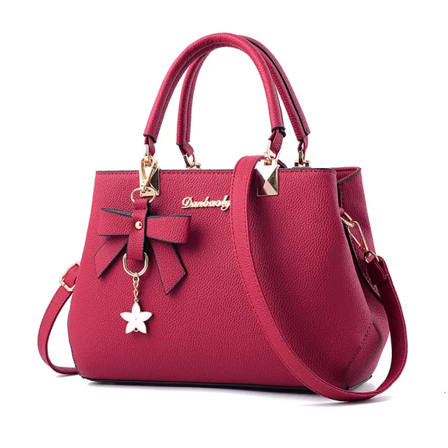 New Style Litchi Pattern One Shoulder Diagonal Handbag Red - Shop at LoveMi