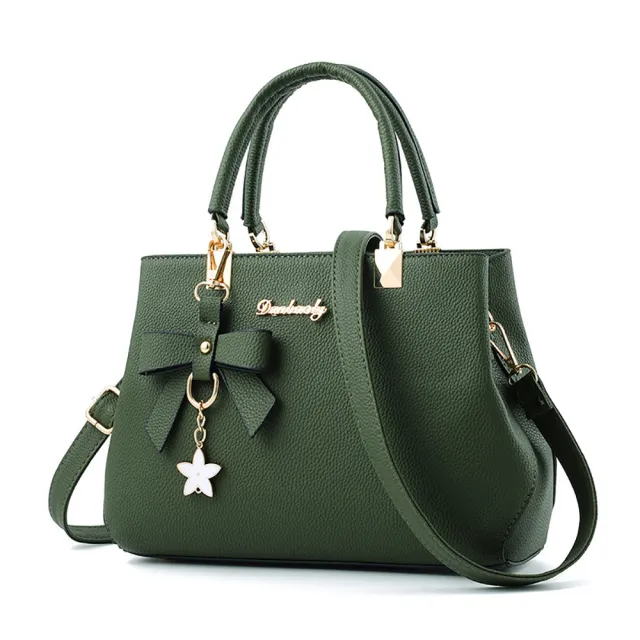 New Style Litchi Pattern One Shoulder Diagonal Handbag Green - Shop at LoveMi