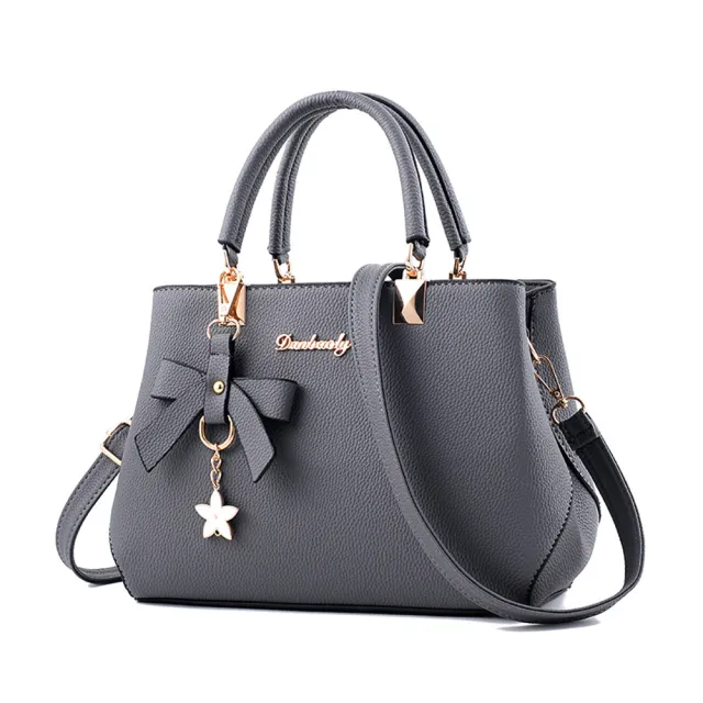 New Style Litchi Pattern One Shoulder Diagonal Handbag Grey - Shop at LoveMi