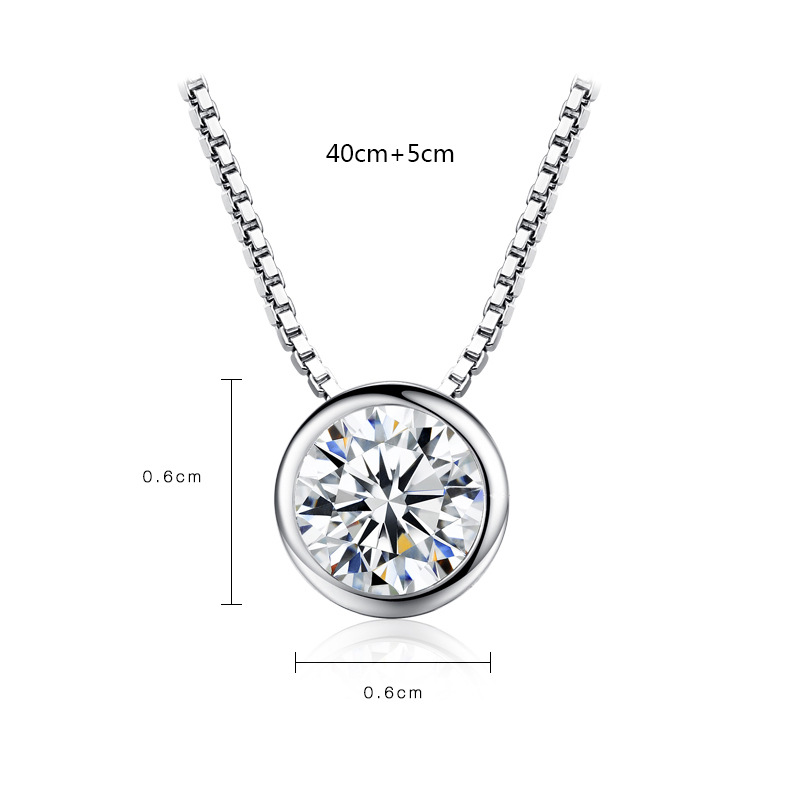 Silver Exquisite Small Zircon Silver Jewelry Pendant Necklace Women