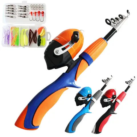 Set Gun Handle Telescopic Lure Rod Fishing Rod Gear