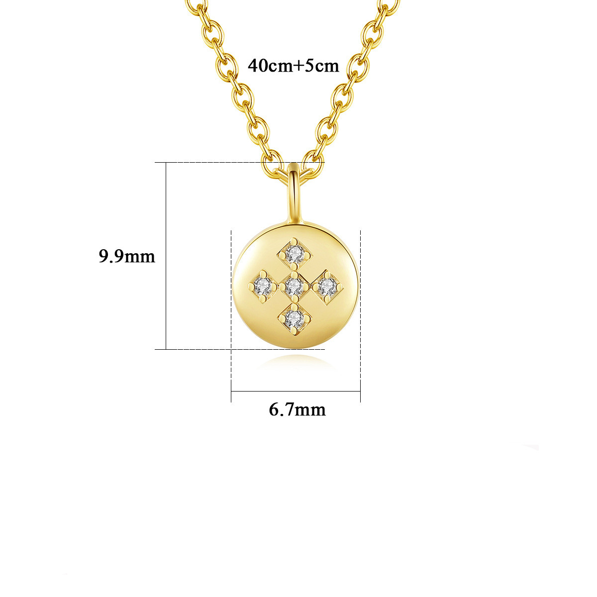 Niche Design Cross Inlaid Zirconium Necklace Female Clavicle Chain