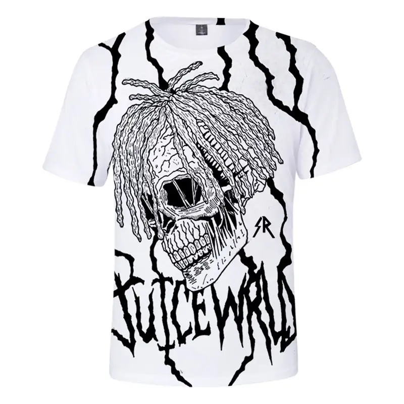 Casual 3D Color Printing Short-sleeved T-shirt