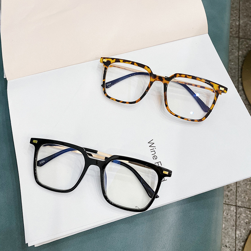 Title 1, Plain Glasses, Square Glasses Frame, All-match ...