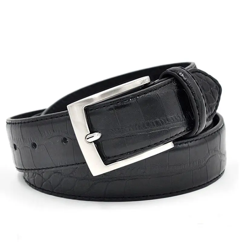 Mens Fashion Waist Belts Faux Pattern