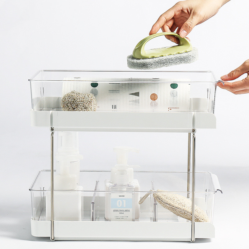 Cabinet Seasoning Bottle Cosmetics Double Drawer Drawer Pull-out Rack