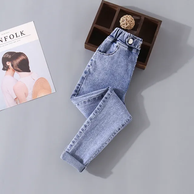 Girls Plus Fleece Jeans Bottoming And Wearing Trousers C 120Cm - Shop at LoveMi