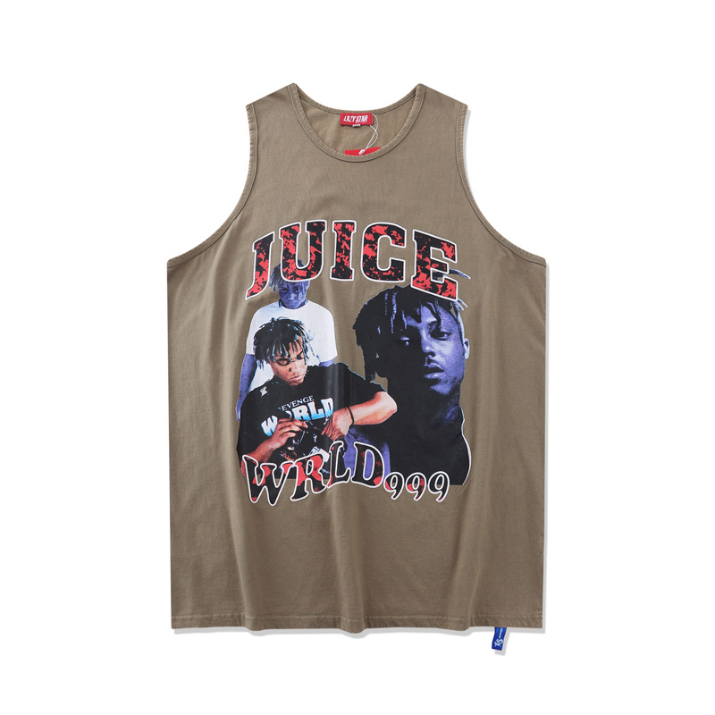 Distressed Men's Washable Character Print Vest