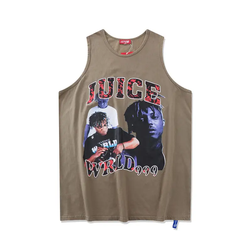 Distressed Men's Washable Character Print Vest