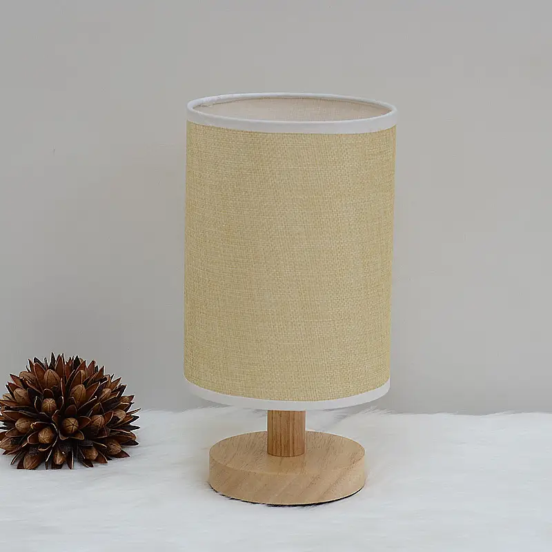 Wooden Cloth Cover Creative Children's Study Desk Lighting Table Lamp