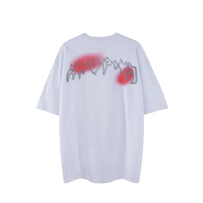 European And American High Street Retro Character Print Short-sleeved T-shirt