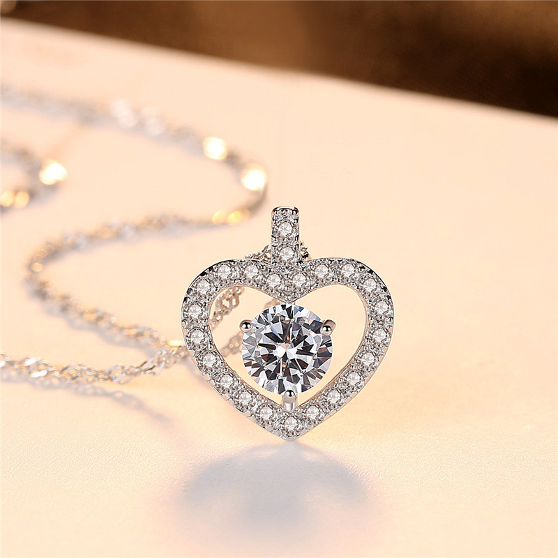 S925 Sterling Silver Necklace Pendant Korean Fashion Exquisite